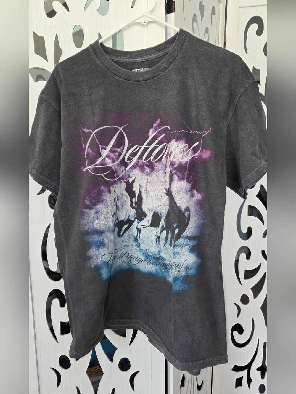 Deftones White Pony T Shirt Mens Medium Gray Distressed Manhead W Strge Voices